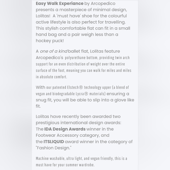 ARCOPEDICO | Lolita Easy Walk Ballerina slipon travel athletic lightweight shoes - Picture 6 of 6